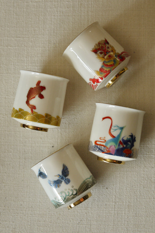 Chinese Vintage Style Crap Dehua Porcelain Teacup Set|Best Ceramics
