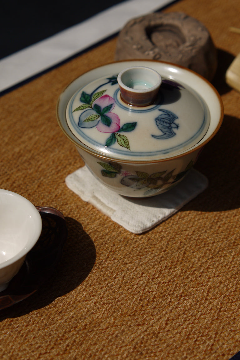 Vintage Chinese Handpainted Fencai Gaiwan Gongfu Teaset|Best Ceramics