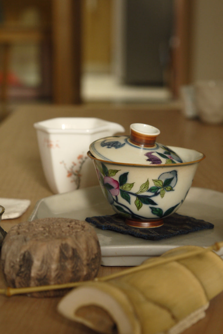 Vintage Chinese Handpainted Fencai Gaiwan Gongfu Teaset|Best Ceramics