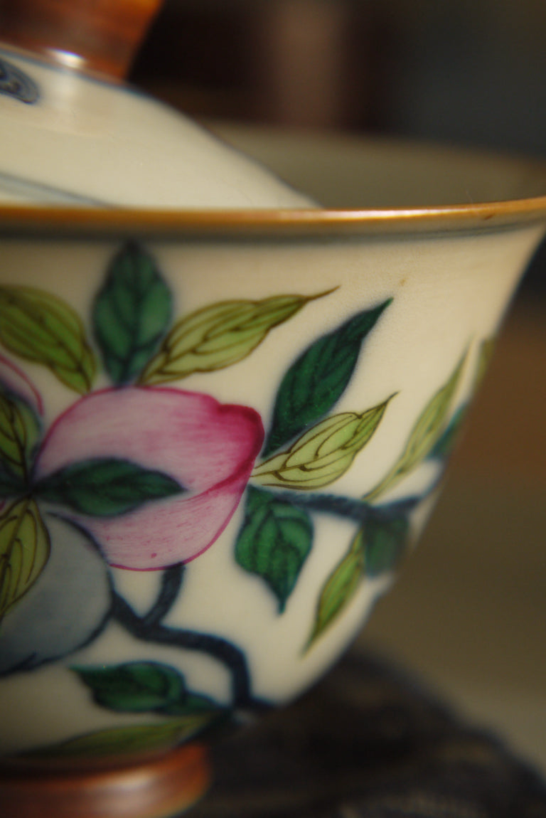 Vintage Chinese Handpainted Fencai Gaiwan Gongfu Teaset|Best Ceramics