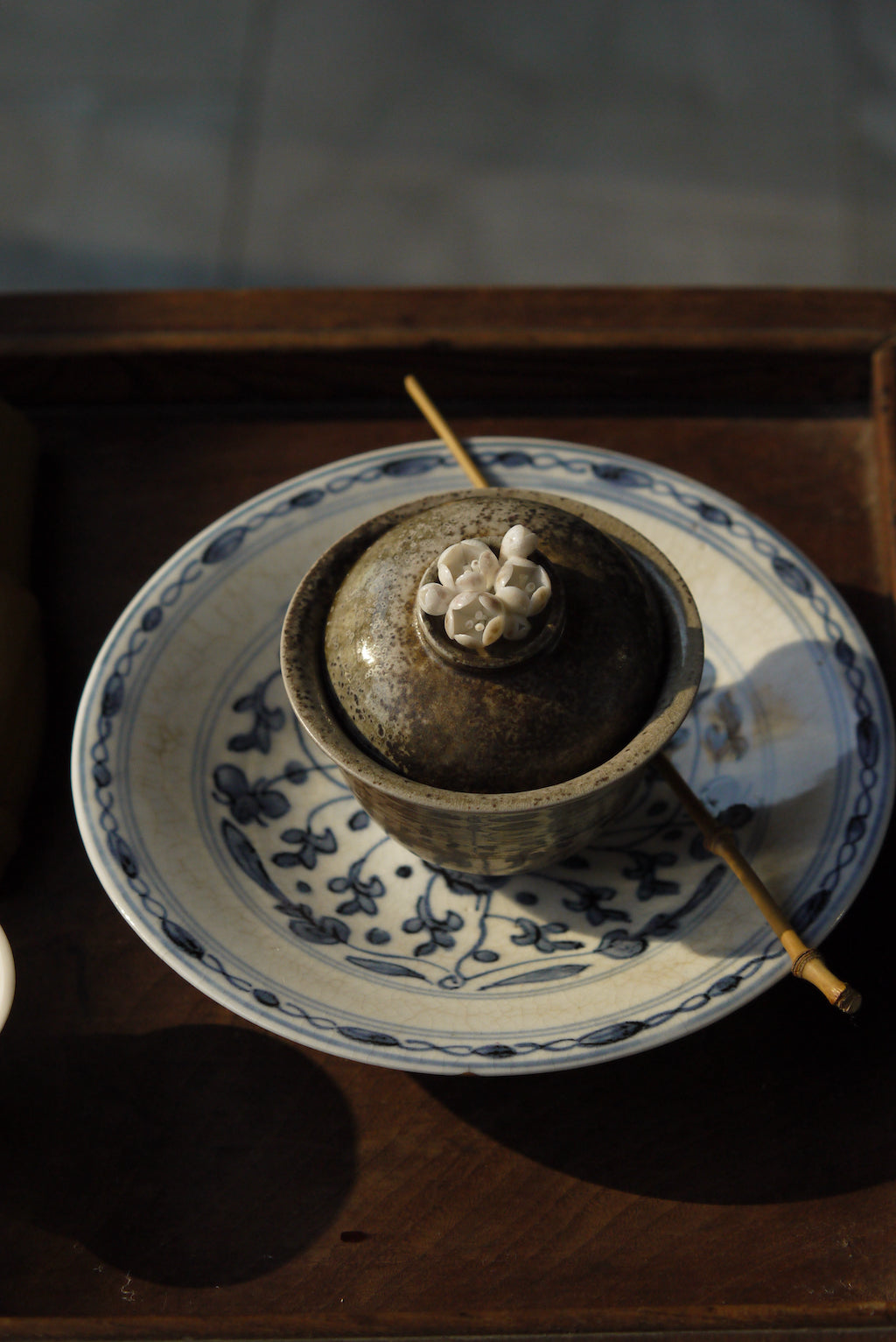 Hand-building Wood-fired Flower Figure Gongfu Tea Gaiwan|Best Ceramics