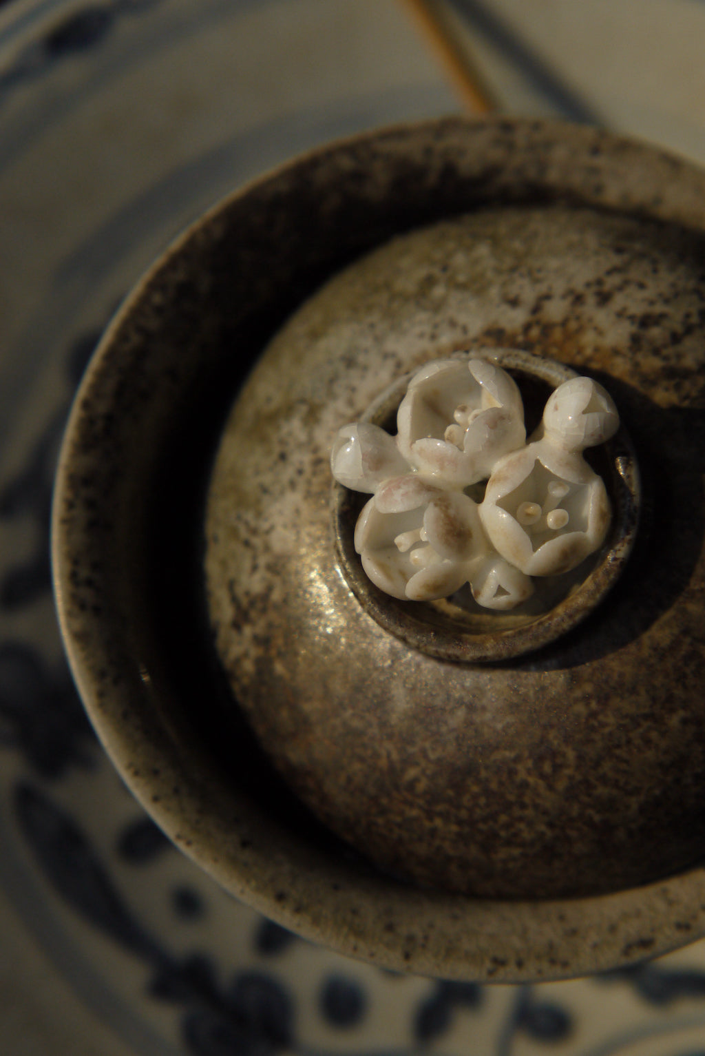 Hand-building Wood-fired Flower Figure Gongfu Tea Gaiwan|Best Ceramics