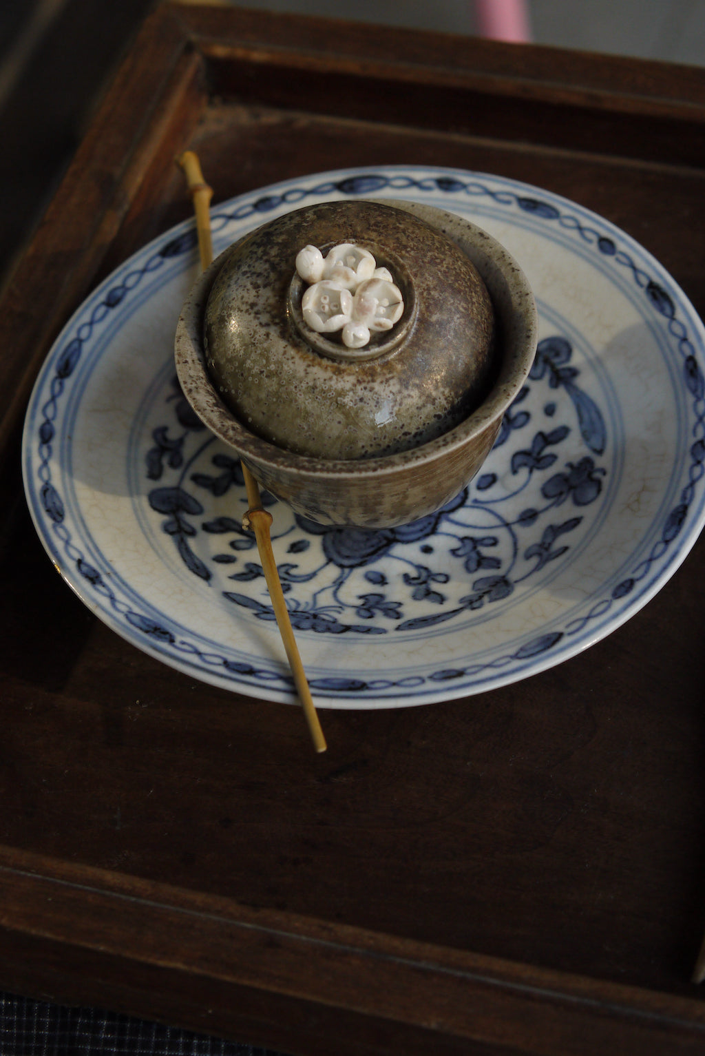 Hand-building Wood-fired Flower Figure Gongfu Tea Gaiwan|Best Ceramics