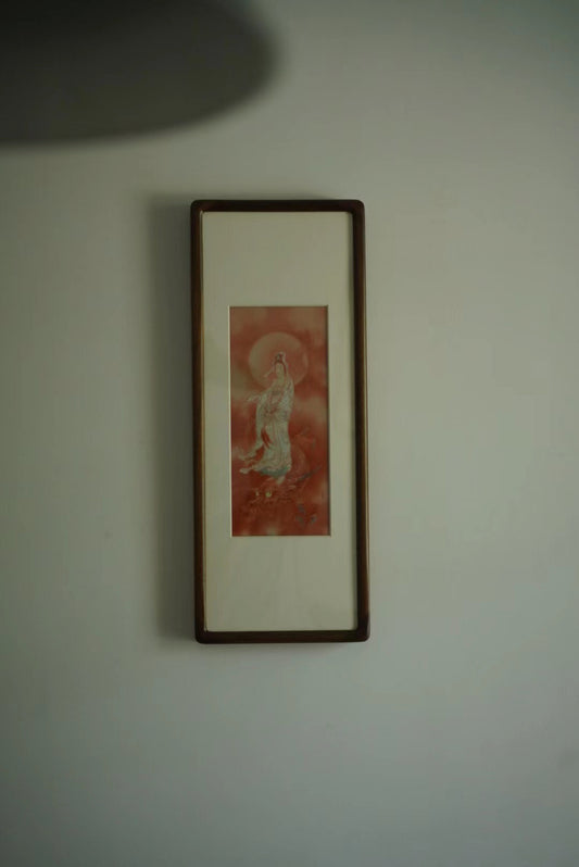 Vintage Style Chinese Art Kuanyin Paintings In Porcelain|Best Ceramics