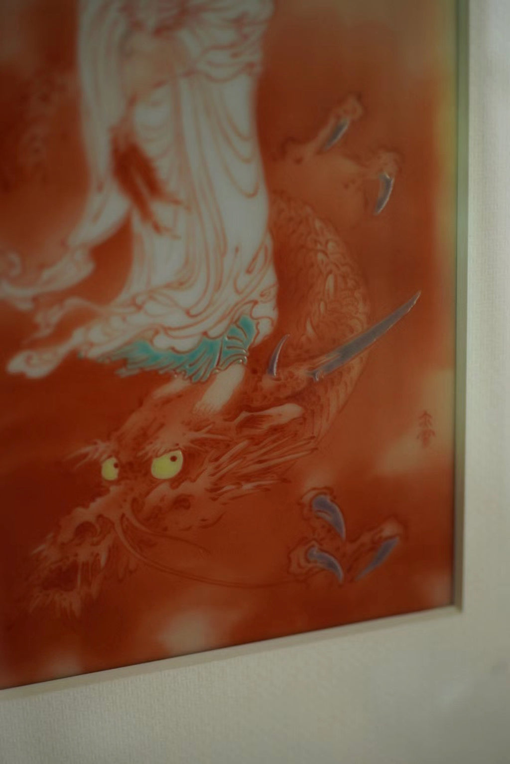 Vintage Style Chinese Art Kuanyin Paintings In Porcelain|Best Ceramics