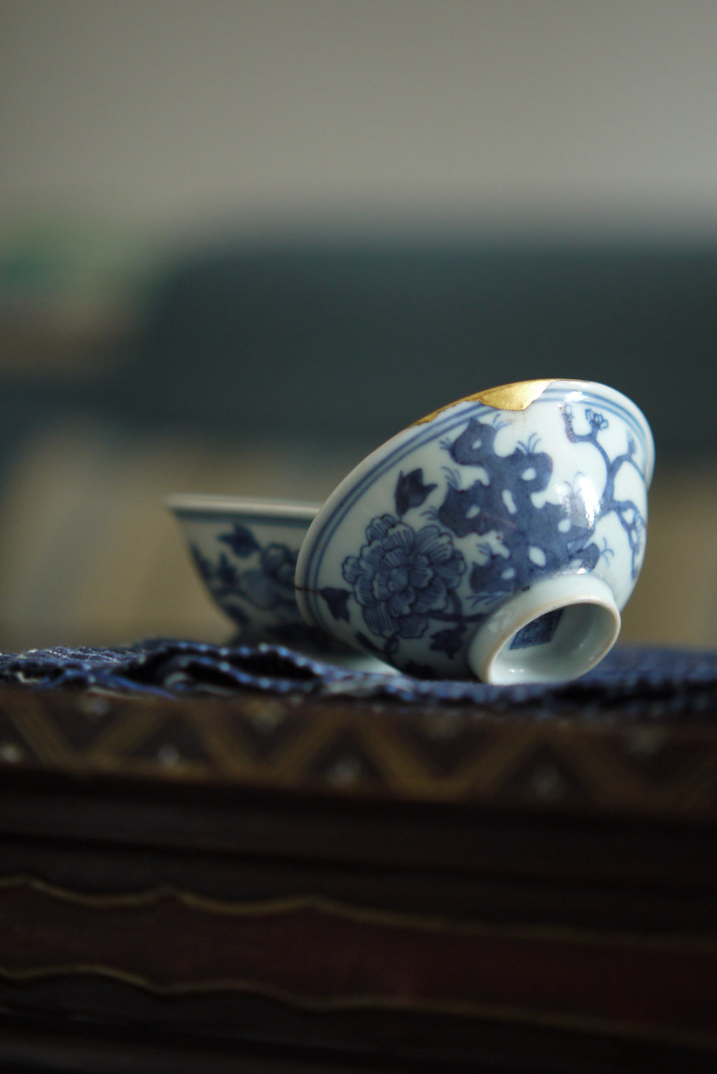 China Antique Blue And White Qing Dynasty Kintsugi Teacup|Best Ceramic…