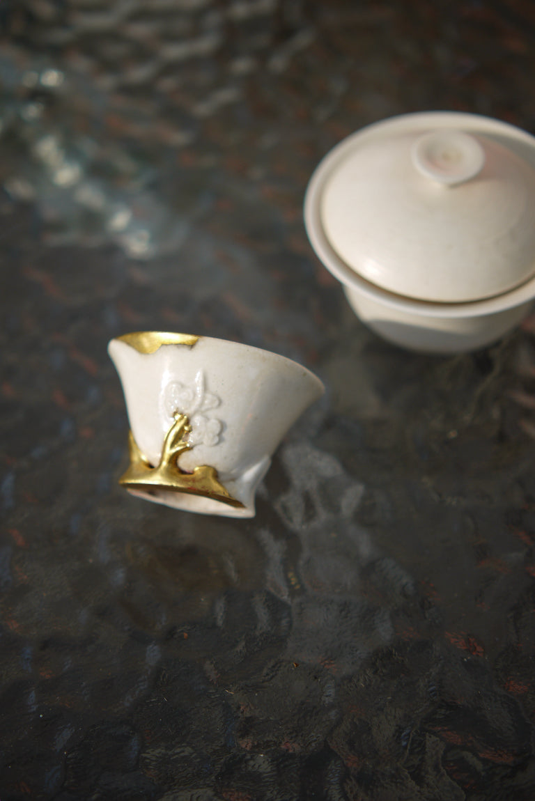 Kintsugi Ancient Blanc De Chine Teacup Dehua Porcelain|Best Ceramics