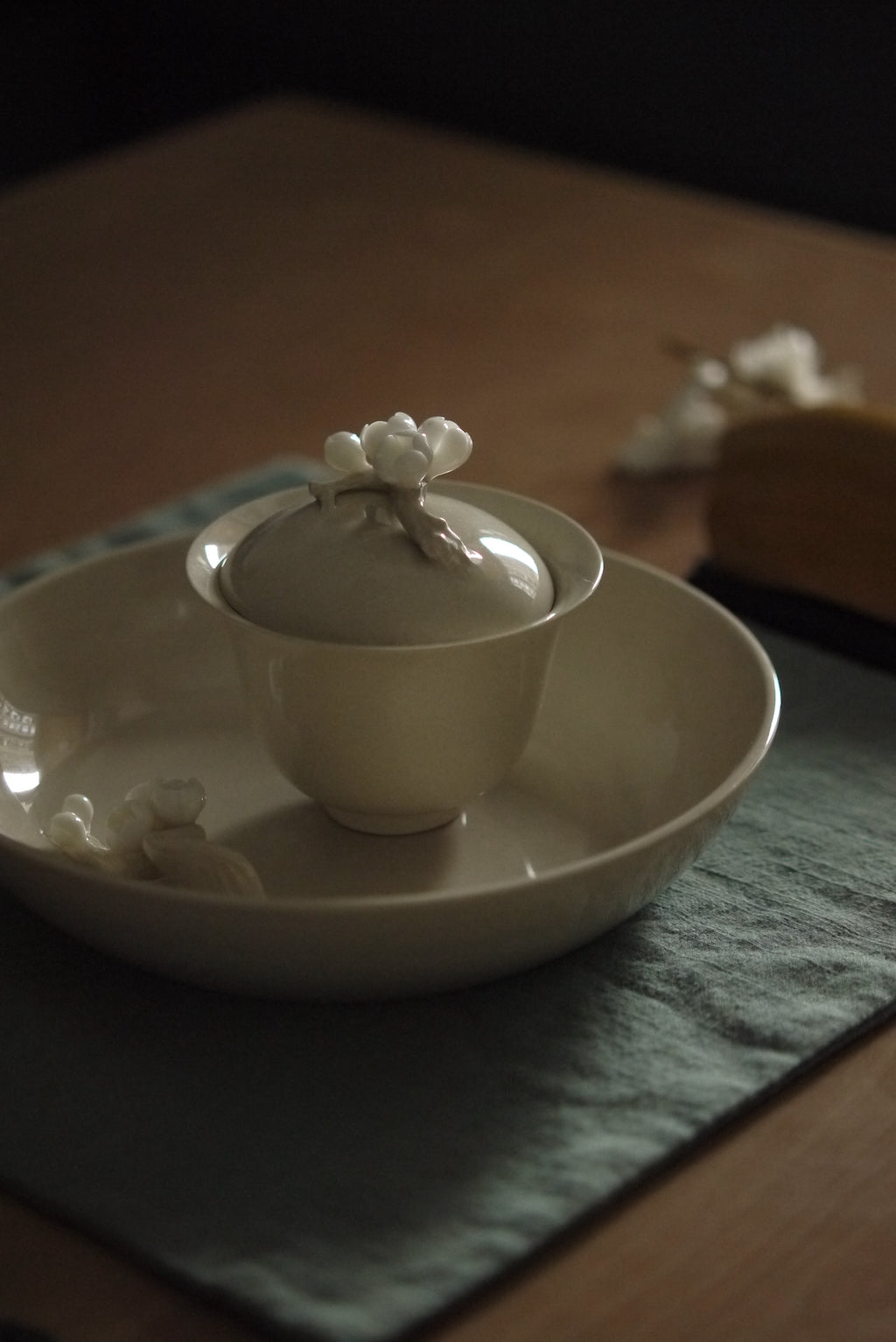 Handmade Vintage Chinese Figure Flower Gongfucha Gaiwan|Best Ceramics