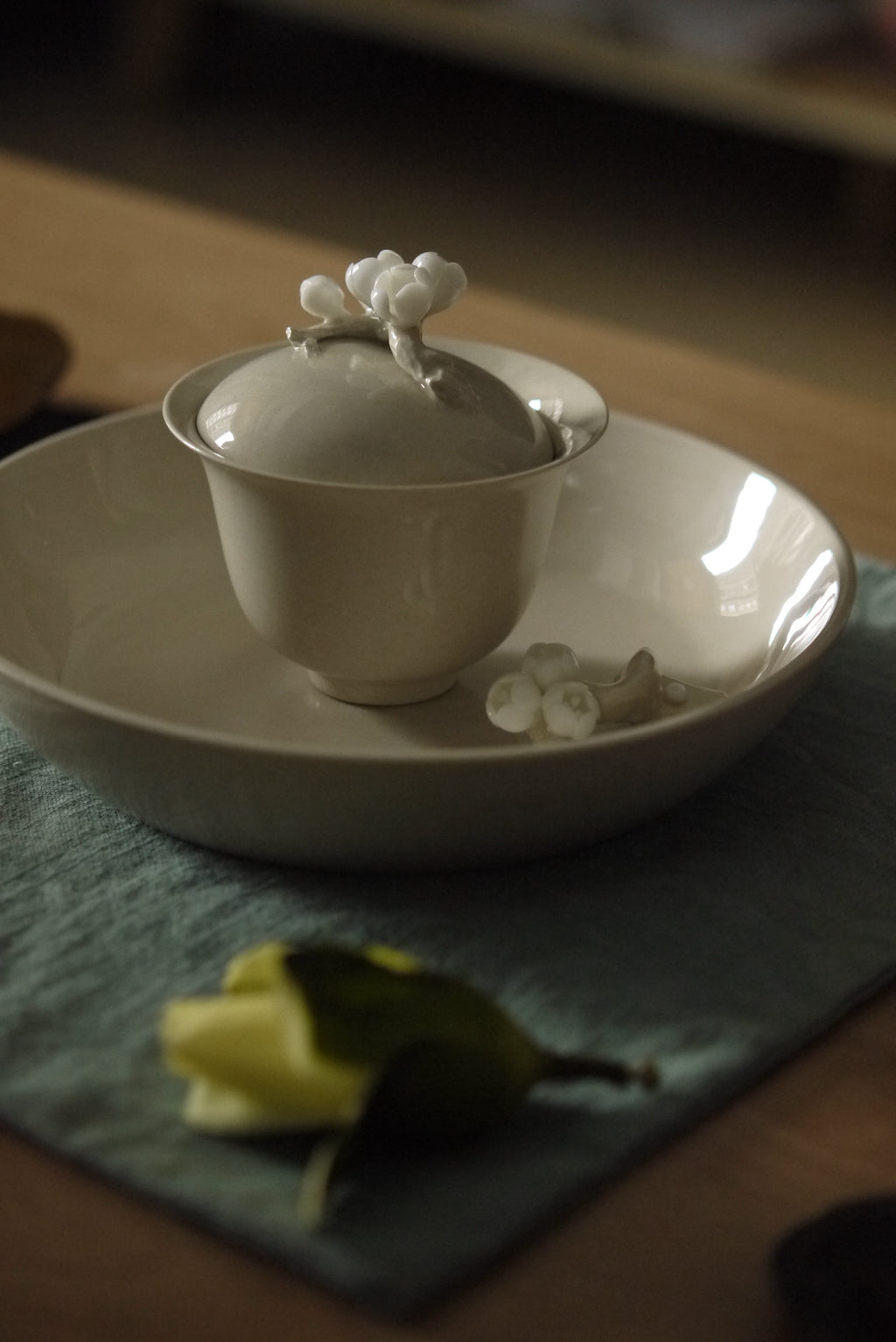 Handmade Vintage Chinese Figure Flower Gongfucha Gaiwan|Best Ceramics