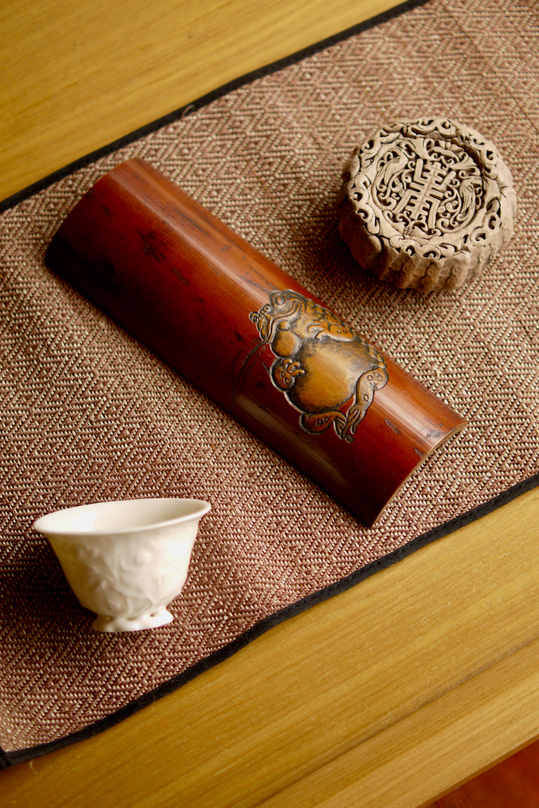 Vintage Tea Style Frog Sculpture Bamboo Chinese Tea Scoop|Best Ceramics