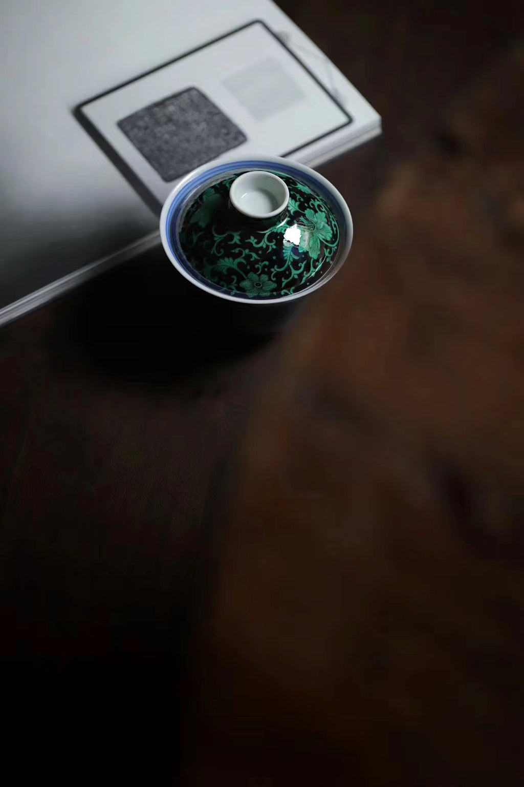 Handpainted Wood fired Gorgeous Black Gongfu Gaiwan Set|Best Ceramics