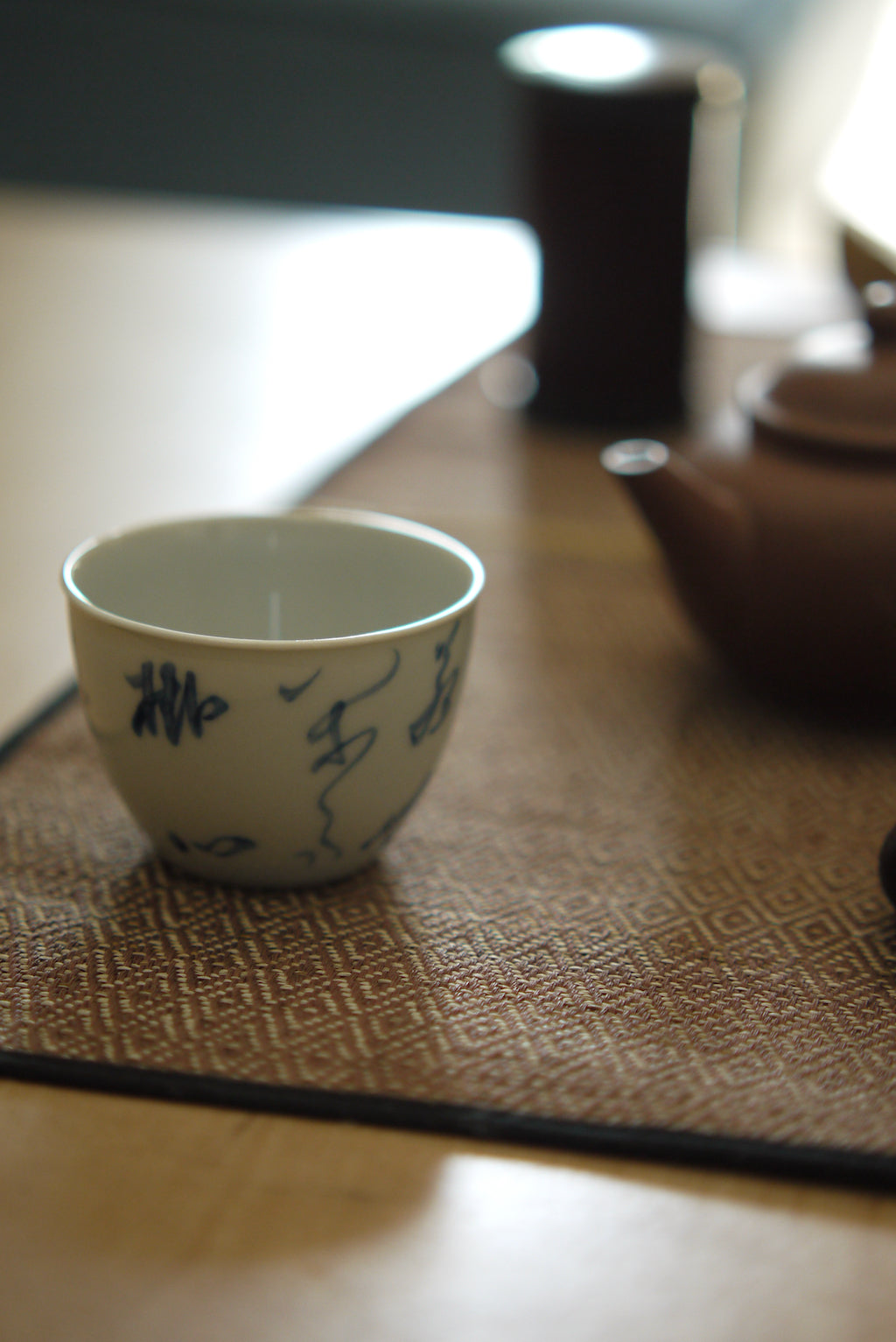 Chinese Calligraphy Poems Qinghua Chaozhou Gongfu Teacup|Best Ceramics