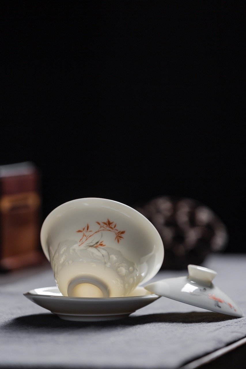 Handmade Blanc De Chine Gaiwan Chinese Antique Style|Best Ceramics 
