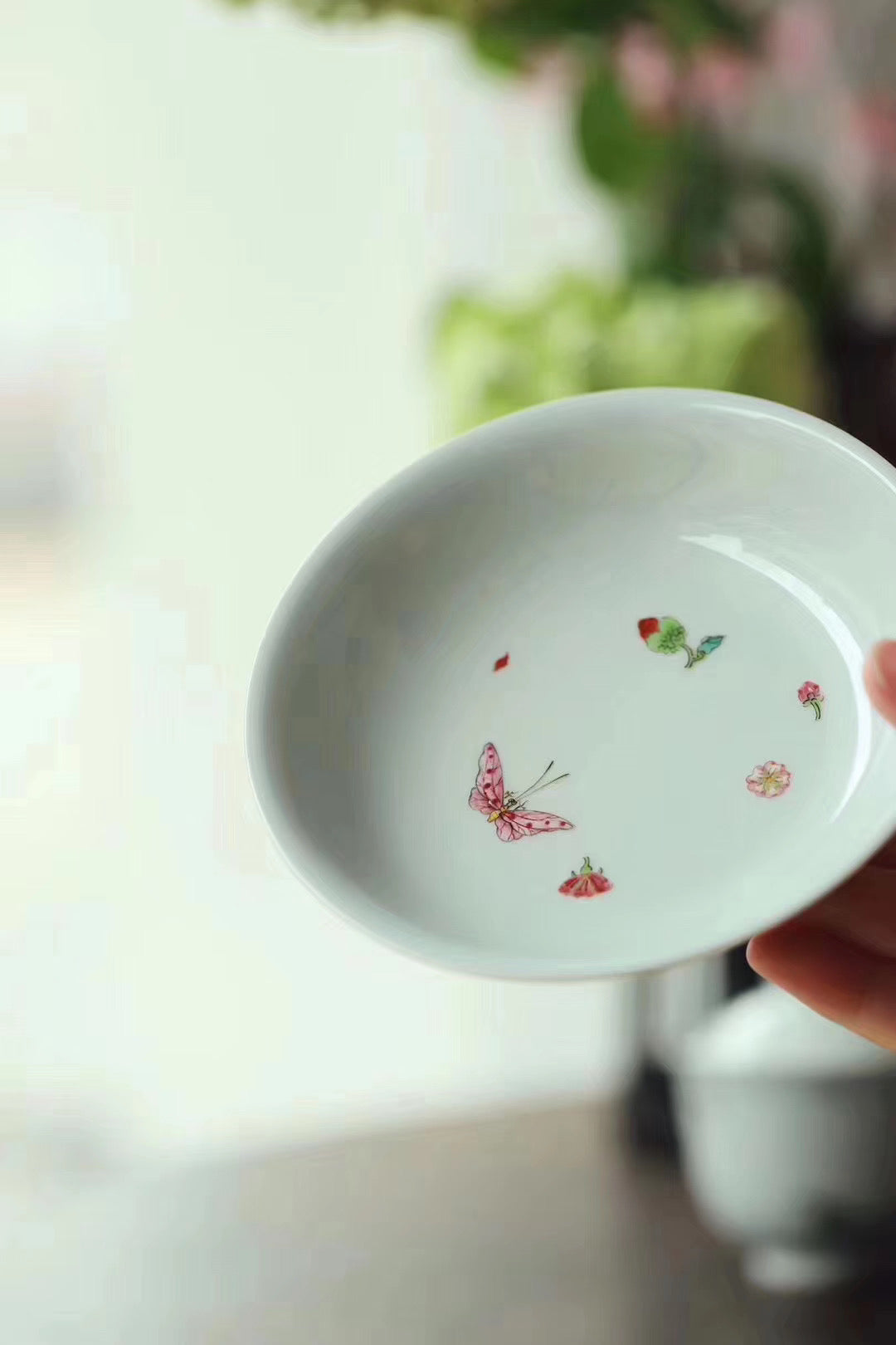 Chinese Vintage Handpainting Orchid Gongfu Gaiwan Teaset|Best Ceramics