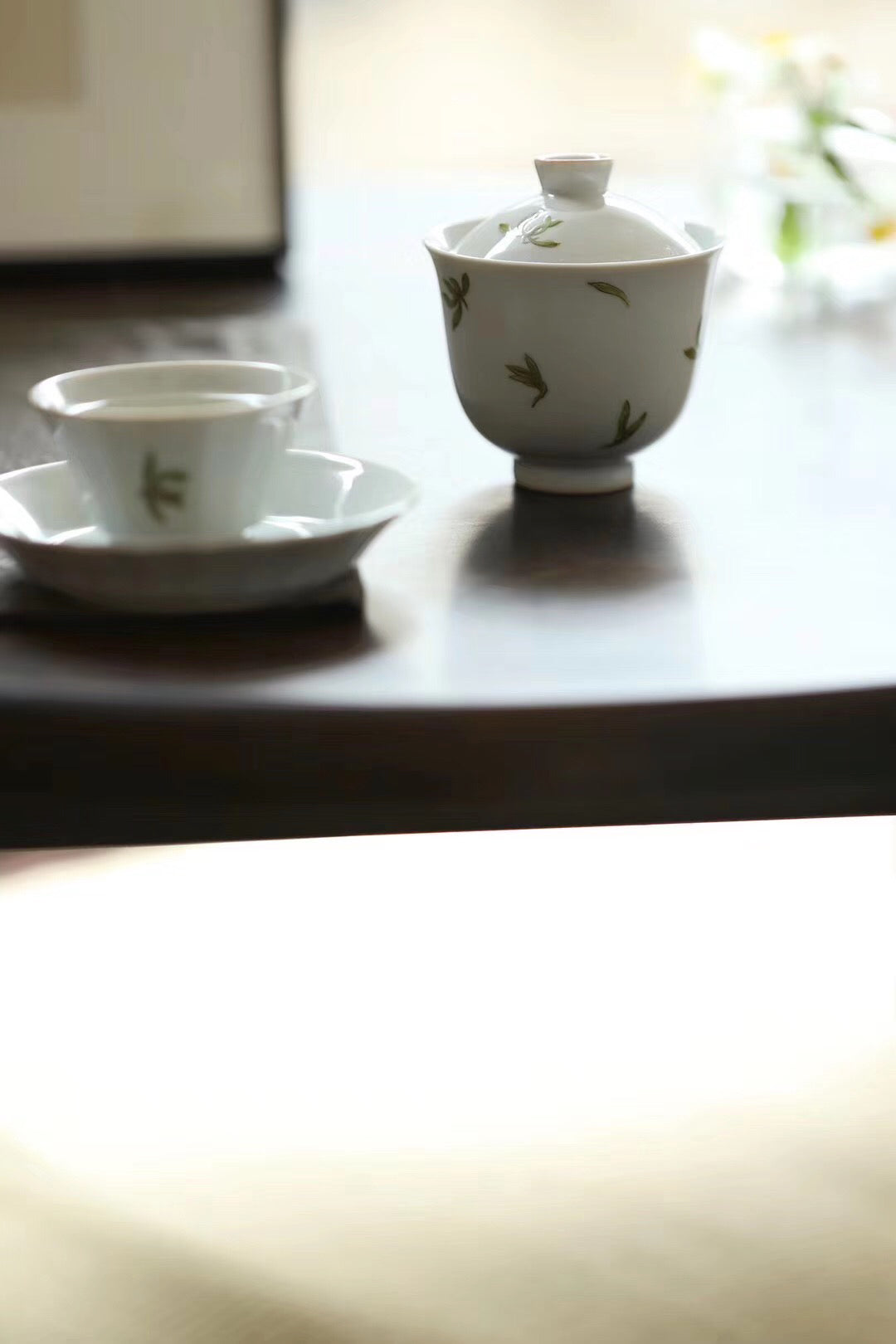 Chinese Vintage Handpainting Orchid Gongfu Gaiwan Teaset|Best Ceramics