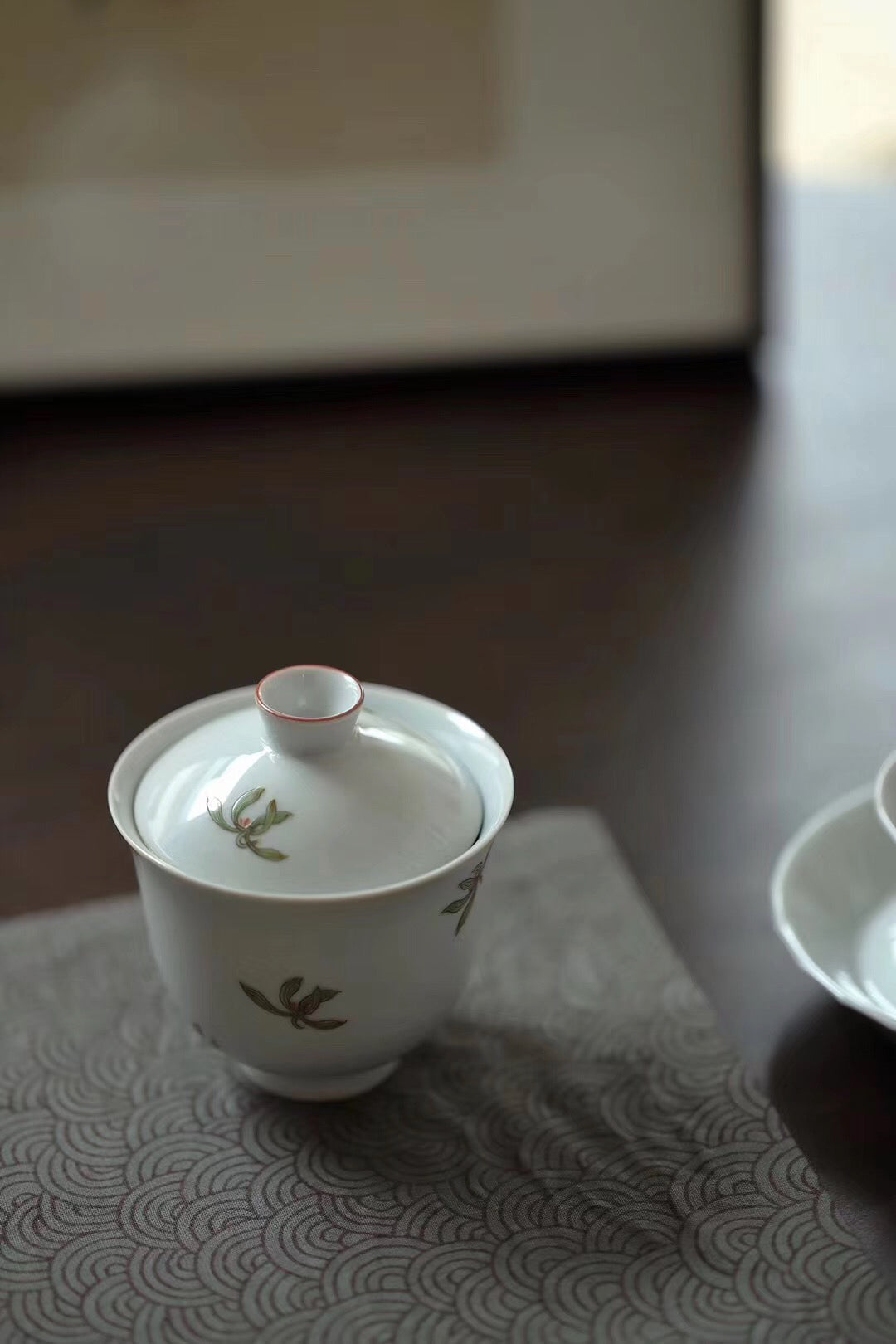 Chinese Vintage Handpainting Orchid Gongfu Gaiwan Teaset|Best Ceramics