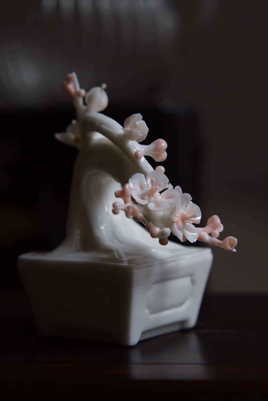 Chinese Plum Flower Sculpture For Tea Table Room | BestCeramics