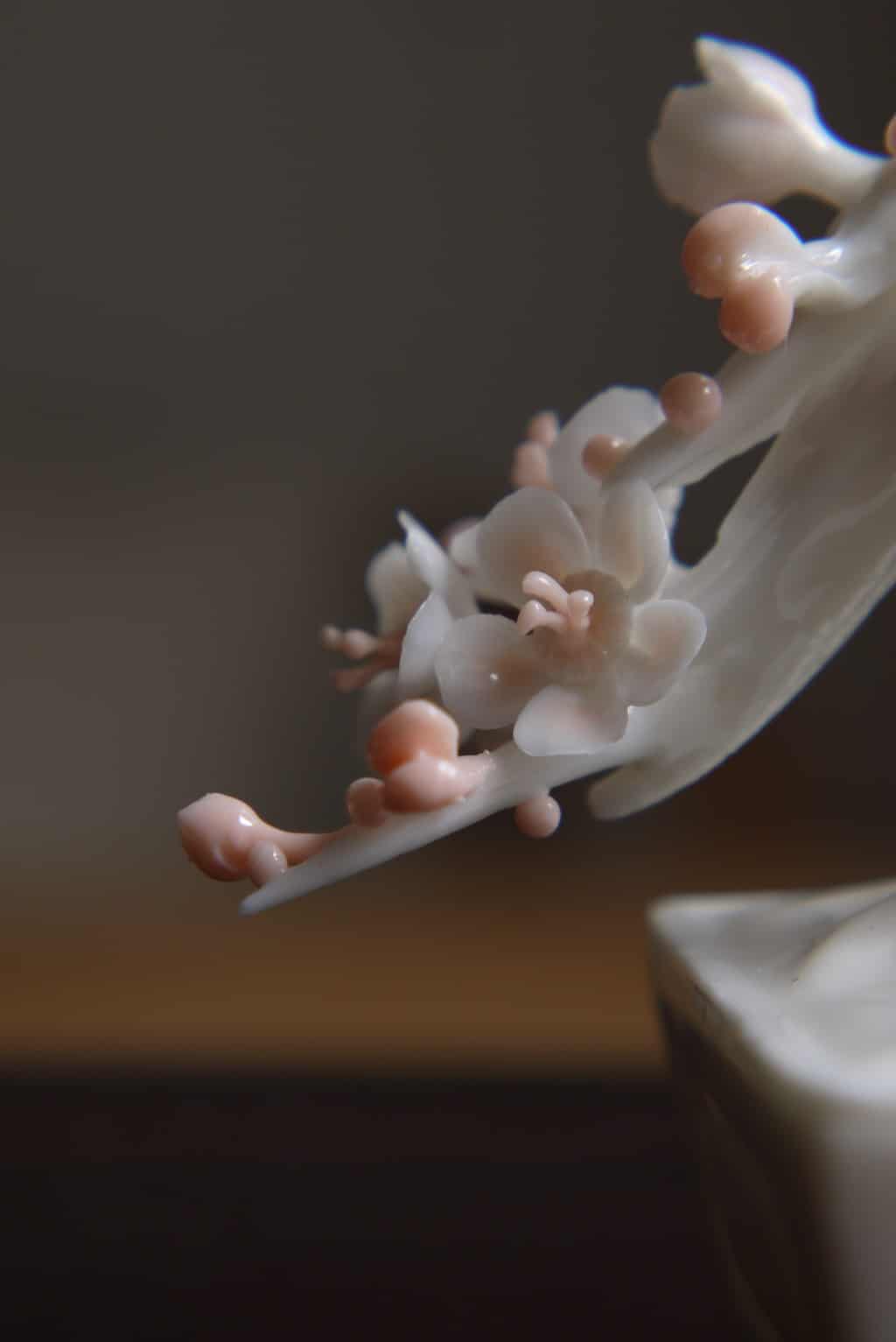 Chinese Plum Flower Sculpture For Tea Table Room | BestCeramics