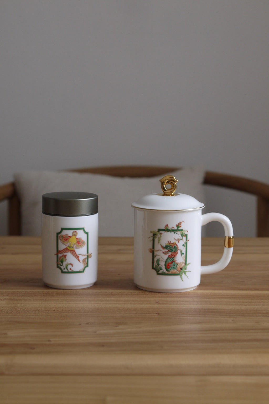 Gorgeous Dragon Design Dehua Porcelain Coffee Mug TeaCup|Best Ceramics