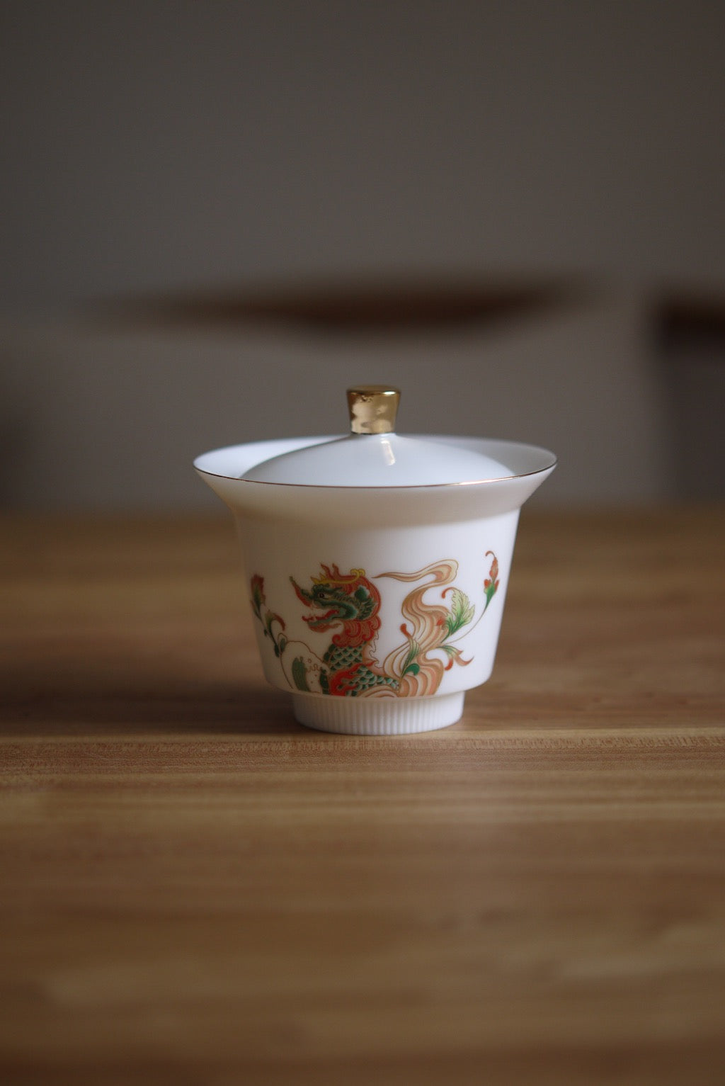 Dragon Design Vintage Blanc De Chine Kungfu Gaiwan Teaset|Best Ceramics