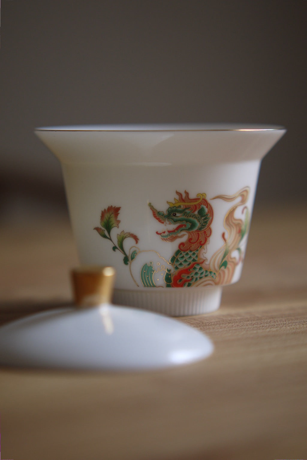 Dragon Design Vintage Blanc De Chine Kungfu Gaiwan Teaset|Best Ceramics