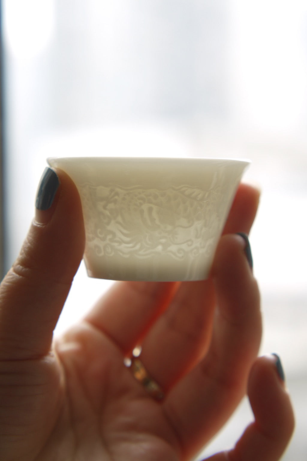 Chinese Dragon And Phoenix Gongfu Teacup | Best Ceramics