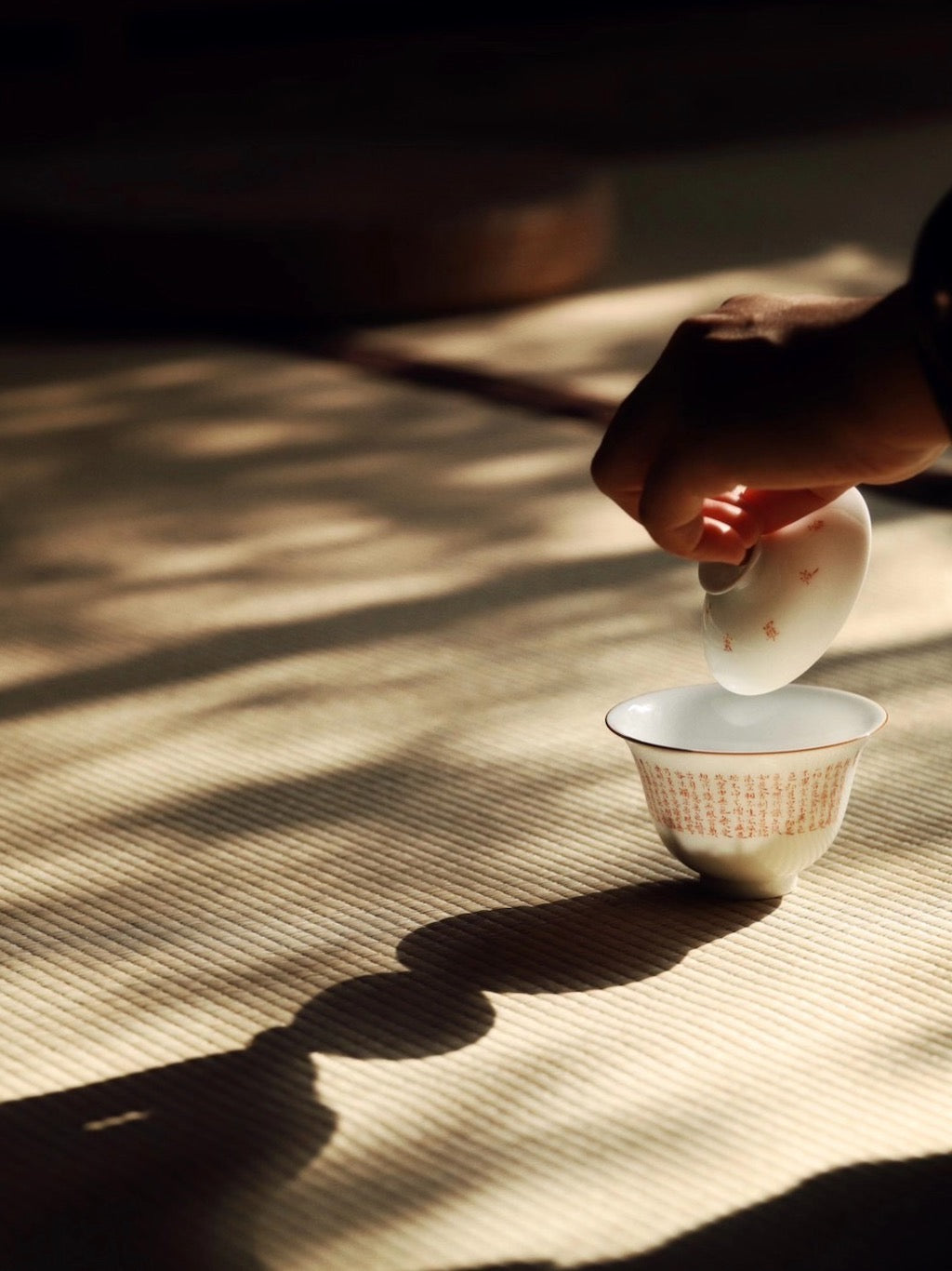 Hand Write Chinese Heart Sutra Poetry Gongfu Tea Gaiwan|Best Ceramics