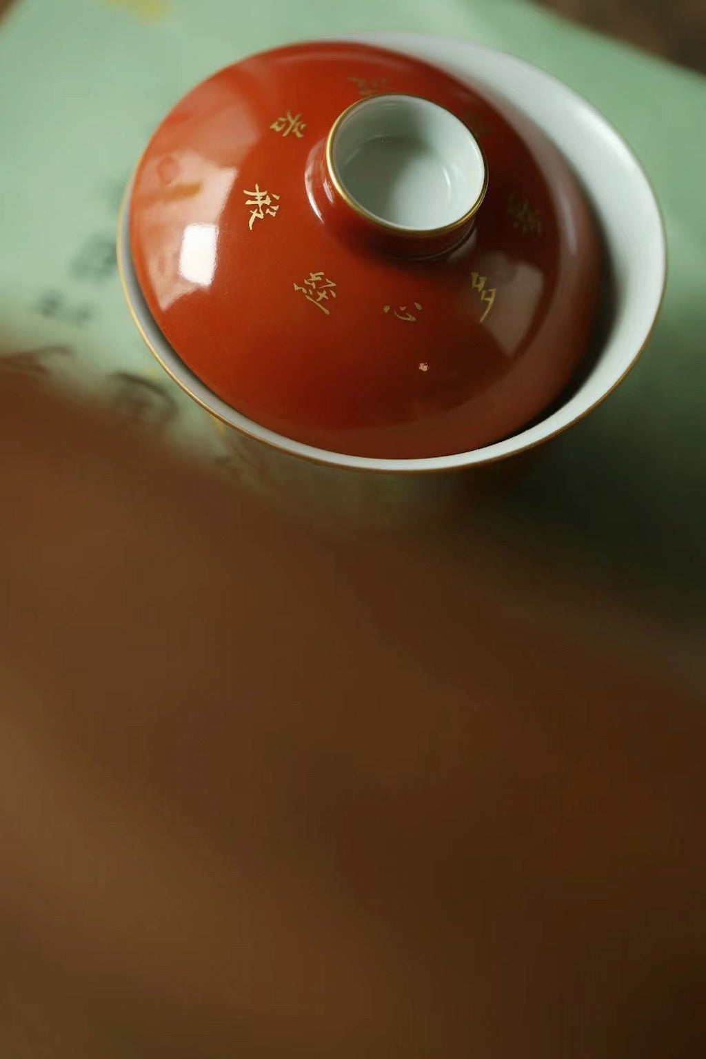 Hand Write Chinese Heart Sutra Poetry Gongfu Tea Gaiwan|Best Ceramics