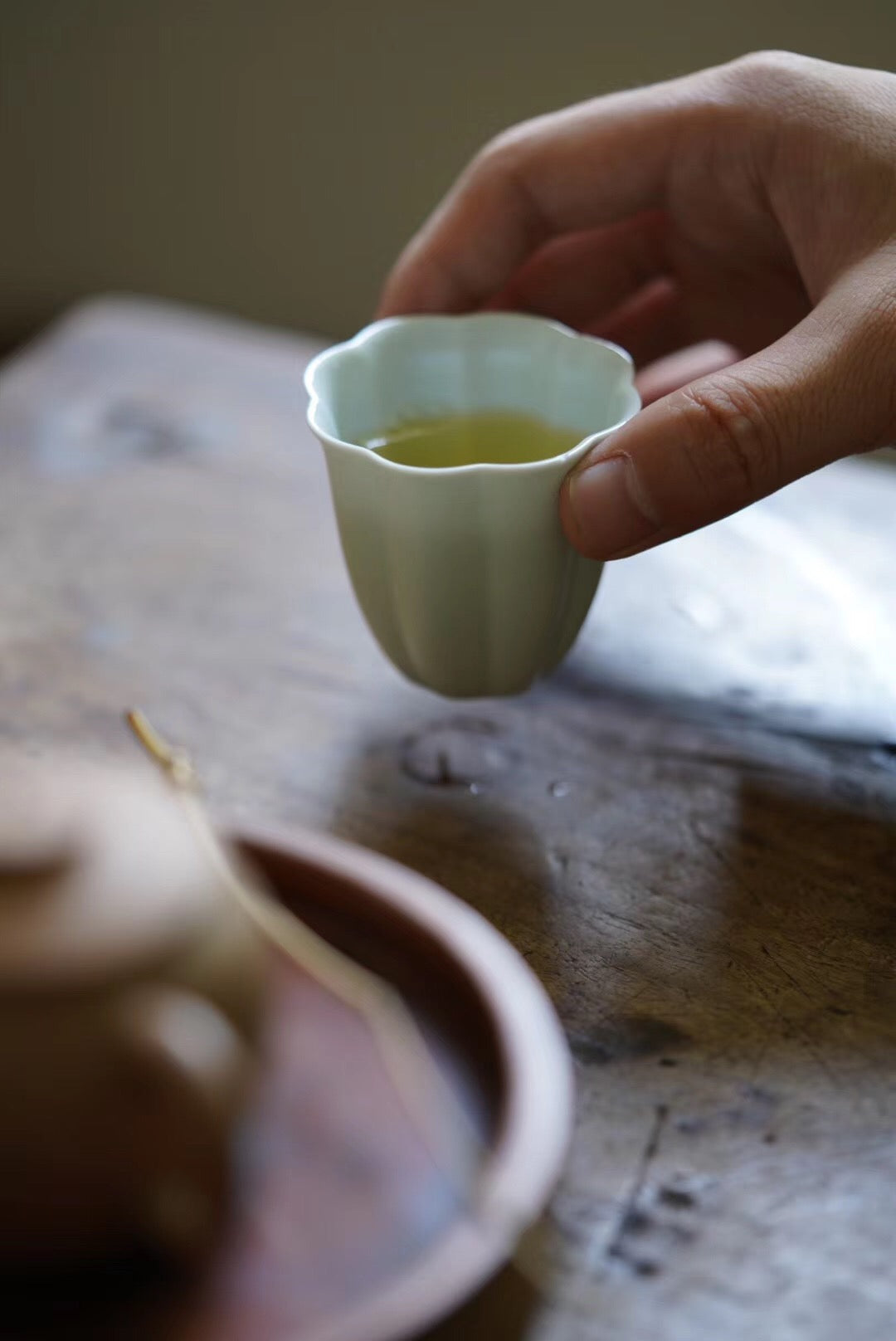 Vintage Wood-fired Teacups With Flower Shape Style Cups|Best Ceramics