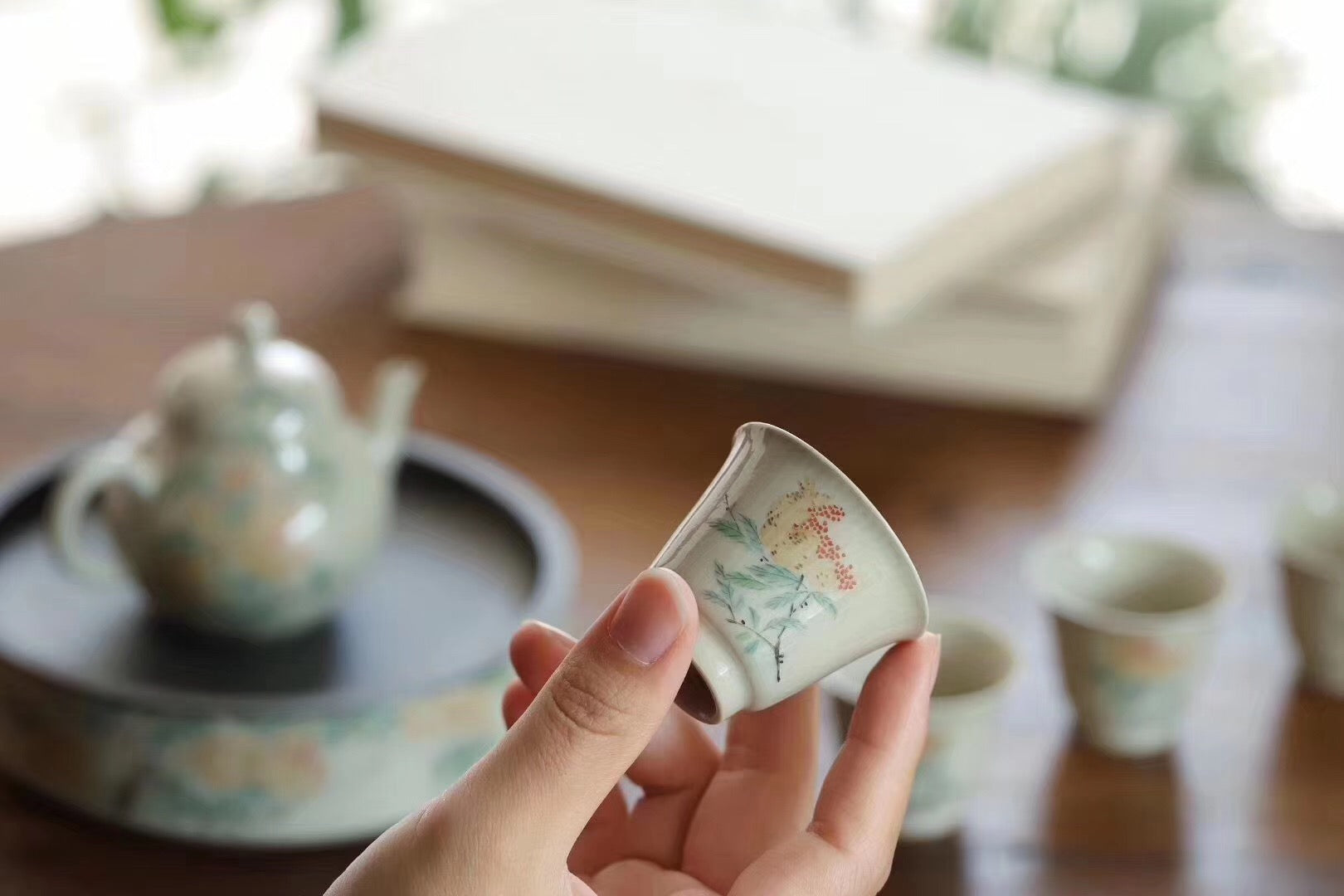 Chinese Painting Handmade Vintage Glaze Oolong Teacups|Best Ceramics 