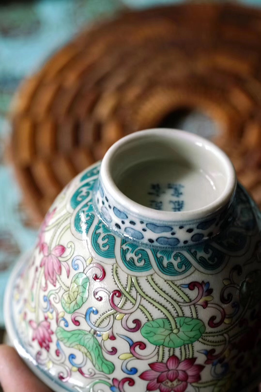 Doucai Hand Painted Gaiwan