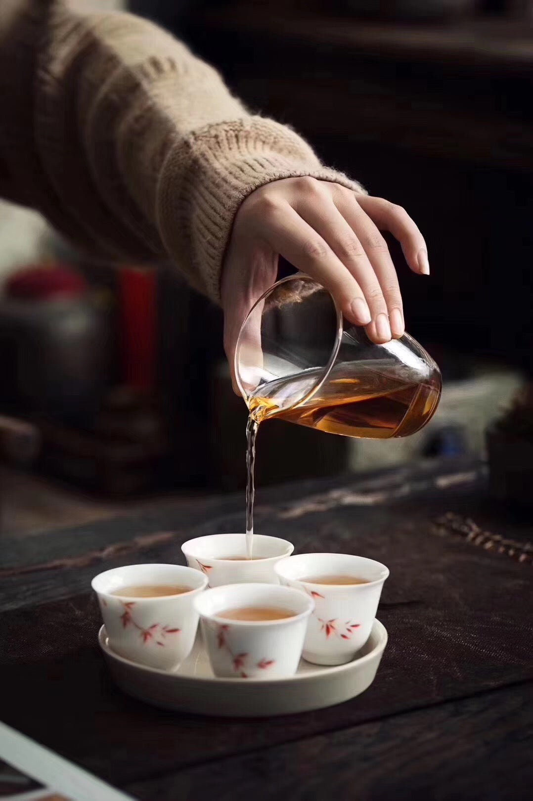 Teaset with Hand Painted Bamboo Gaiwan Teacups Blanc De Chine Tea Set|Best Ceramics