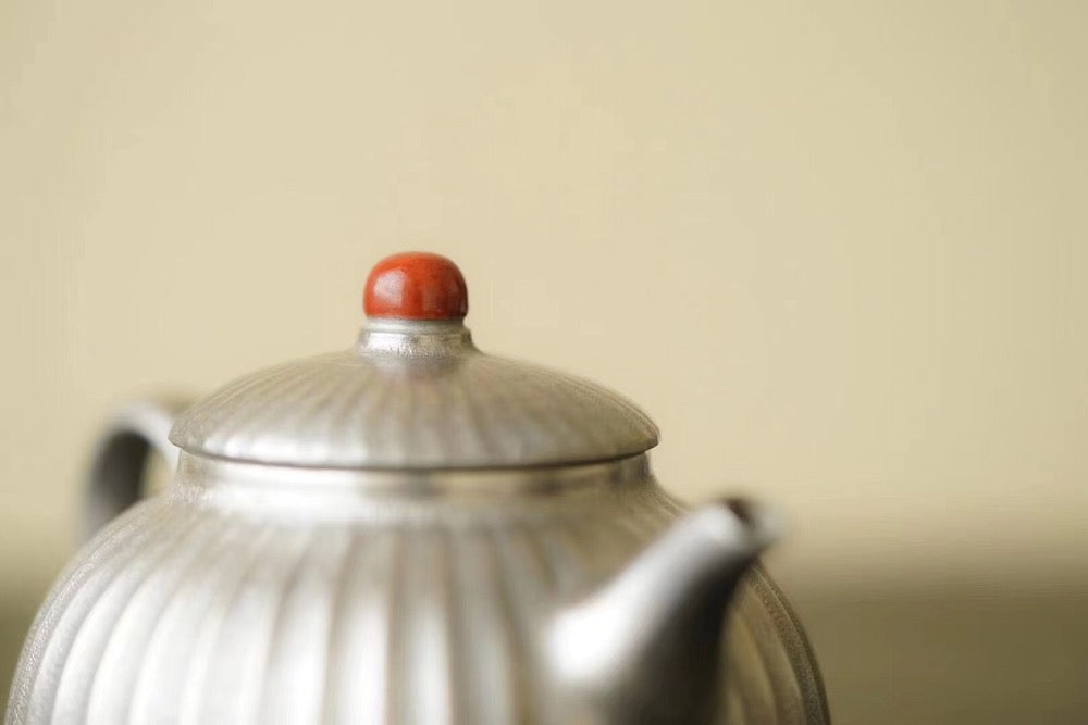Silver Glazed Teapot