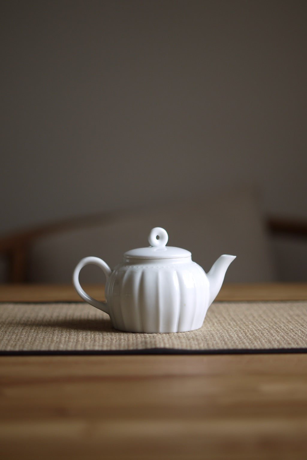 Vintage Chinese Style Dehua Porcelain Melon Gongfu Teapot|Best Ceramics