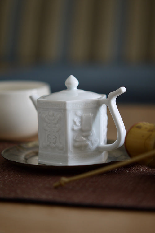 Qing Antique Style Long-Live Teapot Blanc De Chine Pots|Best Ceramics