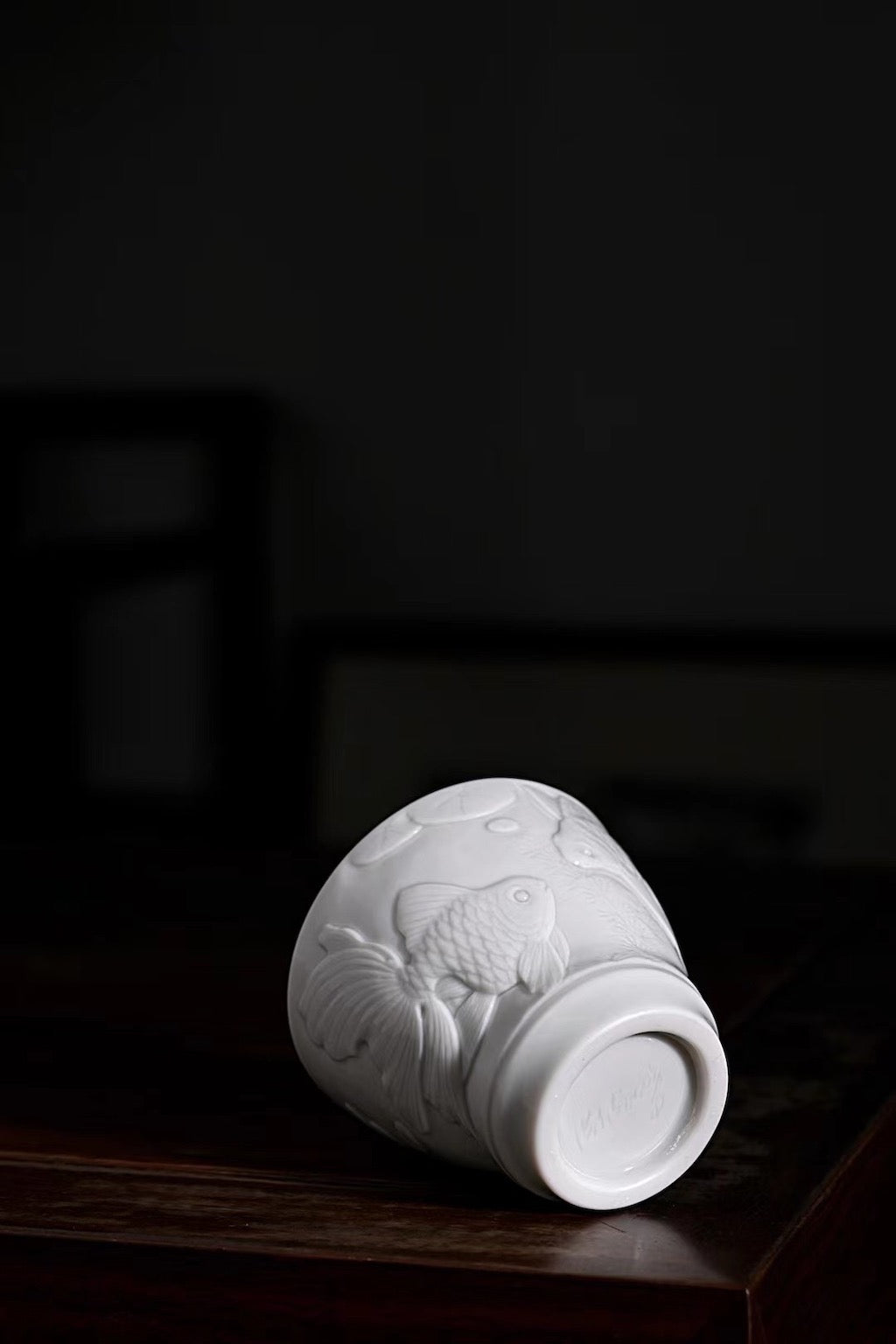Hand Sculpture Vintage Style Blanc De Chine Gongfu Teacup | Best Ceramics