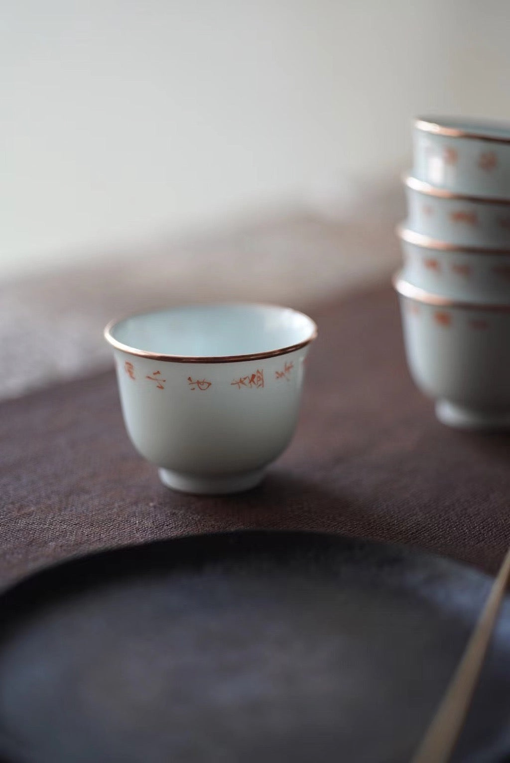 Handmade Vintage Wabisabi Style Poems Kungfu Teacup Set |Best Ceramics