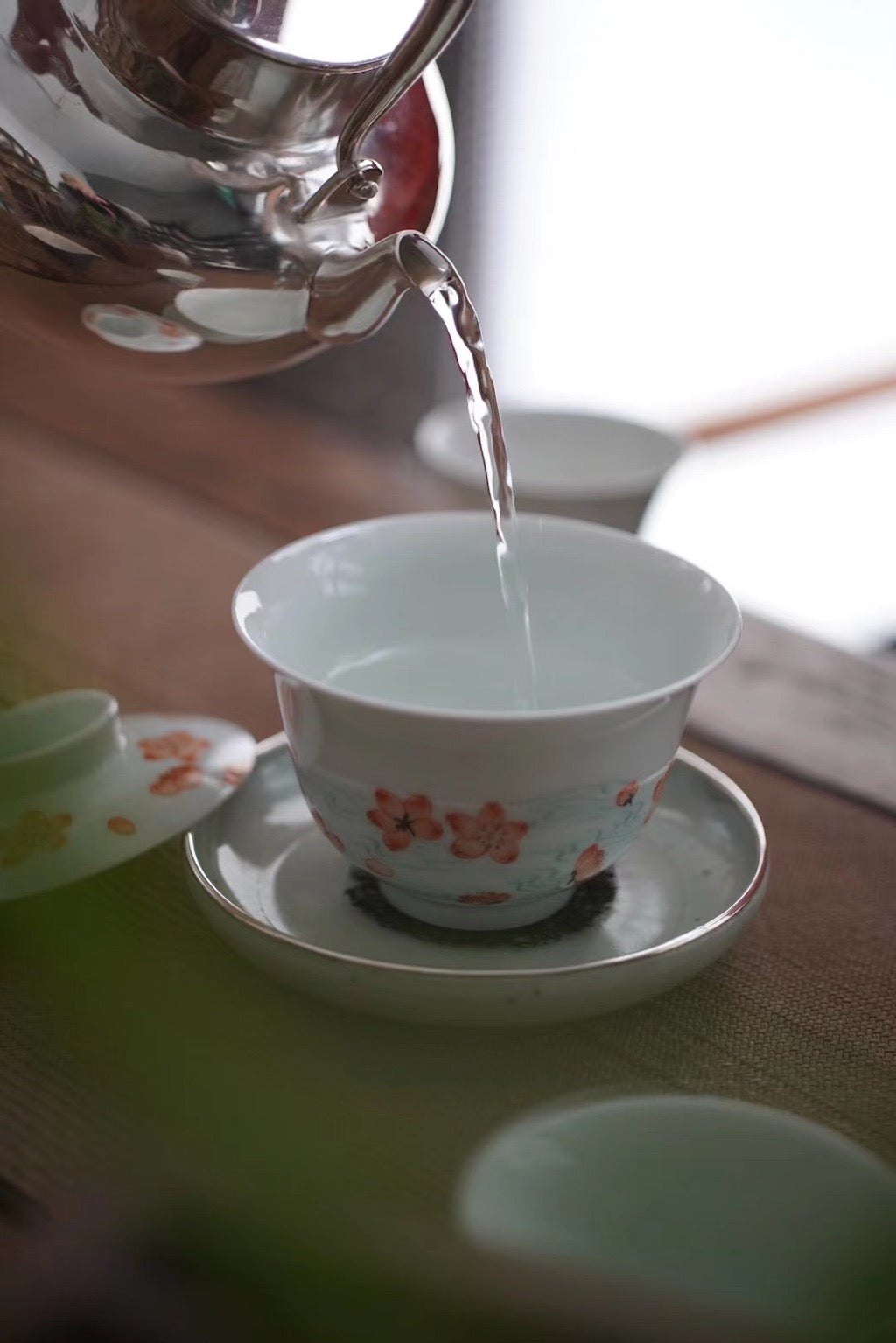 Vintage Chinese Hand-painted Flower Gongfu Gaiwan Teaset|Best Ceramics