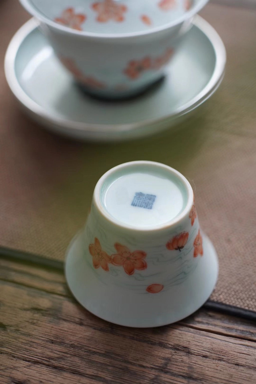 Vintage Chinese Hand-painted Flower Gongfu Gaiwan Teaset|Best Ceramics